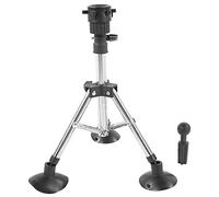 Qukaim Mannequin Head Stand Adjustable Metal Mannequin Head Stand, Hairdressing Training Head Tripod for Motorcycle Helmet Pigtails and Dreadlocks, Silver