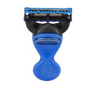 Qukaim Manual Grooming Blade Razor, Rotary Blade Head, Removable Button Safety Razor, Washable Hair Removal Tool for Men and Women, Blue