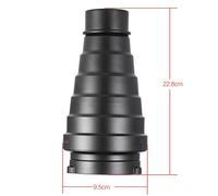 Qukaim Metal Conical Snoot With comb Grid 5pcs Color Filter Kit For Bowens Mount Studio Strobe Monolight Photography Flash, Lighting Kit For Photographers