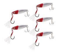 Qukaim Metal Vib Hard Bait Set - 5 Piece Set with Inlaid Laser Feather Hooks, suitable for a wide range of fish, helping you catch big fish with ease! Limited time offer!