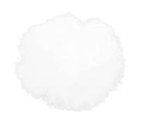 Qukaim Microphone Grille Ball Head, Stainl Steel Mic Replacement Head Cover for PG58 BLX288, Artificial Fur Lavalier Mic Wind Muff, White, Clip-On Design