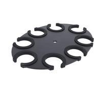 Qukaim Microphone Holder, 8 Holes Aluminum Alloy Soft Silicone Organizer Tray for Handheld Dynamic Wired Wirel Mics, Multi Mic Holder for Stage Display, 8 Mic Capacity