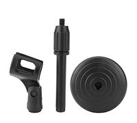 Qukaim Microphone Stand Detachable Adjustable Desktop Microphone Stand, Short Disc Microphone Stand with Non-Slip Mic Clip, Ideal for Home Studio, Streaming, and Podcasting