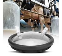 Qukaim Milking Machine Bucket Lid Plastic Transparent Milk Bucket Lid and Gasket for Milking Machine, Two Open Lid Design, Compatible with Milking Buckets, Farm Supplies