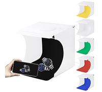 Qukaim Mini 6400K USB Powered LED Light, Studio Box Photography Light Tent, 20cm, Portable Folding Lightbox for Mini Photo Studio, 40Pcs LED Light Accories