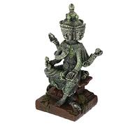Qukaim Mini Buddha Statuesfor Aquarium Aquarium Buddha Statue Decoration, Resin Meditating Buddha Figurine for Aquascaping, Fish Tank Decor, 10 cm, Ideal for Freshwater and Saltwater Tanks