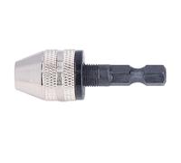 Qukaim Mini Drill Chuck Electric Grinder Drill Chuck, Hexagonal Shank Three Jaw Self Centering Mini Drill Chuck for Mini Impact Driver, Universal Drill Chuck,