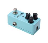 Qukaim Mini Effect Pedal Mini Analog Overdrive Guitar Effect Pedal, Adjustable Musical Instrument Accory, Lake Blue, Compact Design for Musicians