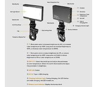 Qukaim Mini Photography Lamp, Dimmable LED Light with Tri-Color Modes, 40 LED Beads, 2700K-6500K Color Temperature, Phone Clip & Cold Shoe Mount for Vlog/Live Broadcast