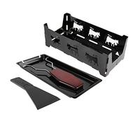 Qukaim Mini Raclette Set MultiFunction Barbecue Plate, Portable BBQ Non-Stick Baking Tray for Home and Outdoor Use, Compatible with Double Ear Diamond Induction Cooker, Wooden Handle, Grilling
