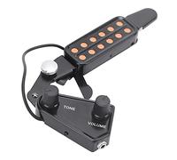 Qukaim Musical Accories Guitar Pickup 12 Soundhole Electric Transducer with Tone Volume Control for Ukulele, Suitable for Acoustic and Classical Guitars, Includes Bass and Violin Options