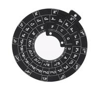 Qukaim Musical Chord Tool Melody Chord Tool, Aluminum Alloy Chord Wheel for Music Theory, Circle of Fifths Wheel, Portable Music Learning Aid, 8 in Diameter