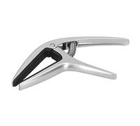 Qukaim Musical Instrument Accories Zinc Alloy Guitar Capo, Ergonomic Silica Gel Clamp for Acoustic Bass Ukulele Violin, Quick Change String Instrument Accory, Silver