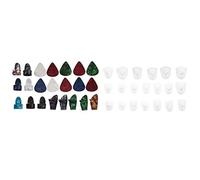 Qukaim Musical Instrument Performance Accories 42Pcs Guitar Finger Pick Set, Thumb Protector and Finger Picks for Musical Instrument Performance Accories, Includes Various Sizes and Styles