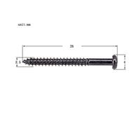 Qukaim Neck Joint Plate Mounting Screw 8pcs Metal Electric Guitar Bass Neck Joint Plate Mounting Screws, 2.5 x 26mm, Pickups Adjust Height Screws with Springs, Guitar Parts Accory