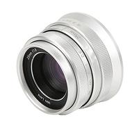 Qukaim Newyi 25mm F1.8 Mark II Optical Glass Camera Lens, Silver M4/3 Mount, Large Aperture Fixed Focus Manual Lens for Scenery and Humanistic Photography
