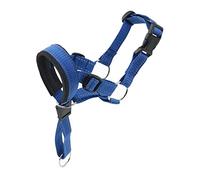 Qukaim Nylon Dog Mouth Guard Cover Adjustable Dog Muzzle, Nylon Dog Mouth Guard Cover for Preventing Biting, Barking, Chewing, Training, Blue, Size L