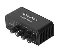 Qukaim o Switch Splitter Dual Channel o Conditioner Mixer, 4-Way Stereo L/R Sound Channel, 4 In 2 Out RCA Splitter Selector, Bidirectional Switcher, Bluetooth Converter Mixing Console