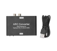 Qukaim OpticaltoRCA Converter 4 Channel XLR 6.5 Combo Transmitter, Digital to Analog Converter, 192kHz Optical to RCA 3.5mm Stereo Adapter for Amplifier Speaker TV, Common Ground Isolation