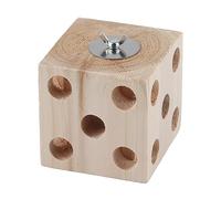Qukaim Parrot Foraging Shredding Toy, Wooden Block Chewing Toy for Bird Cage, 9 cm/3.5 in, Hanging Toy for Parakeets, Cockatiels, Conures, Budgies, Lovebirds