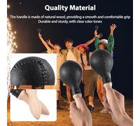 Qukaim percussioninstrument 25cm Maracas Sand Hammer, Plastic Shell with Wooden Handles, Rhythm Musical Instruments for Live Performance, Party, KTV, Percussion Instruments for Adults