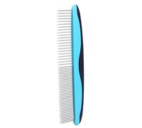Qukaim Pet Comb Pet Massage Brush, Soft Dog Soothing Massage Comb for Cats and Dogs, Stainless Steel Needle, Increases Blood Circulation, Gently Removes Knots and Tangles, Pink and Blue