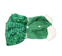 Qukaim Pet Dog Christmas Dress Pet Christmas Dress, Soft Breathable Warm Dog Party Clothes, Cute Fashionable Puppy Christmas Apparel for Small Medium Dogs, Green, Size S