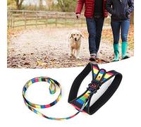 Qukaim Pet Dog Harness Rope Pet Dog Harness Traction Rope Suit, Reflective Edge, Explosion Proof, Colorful Set, Dog, L