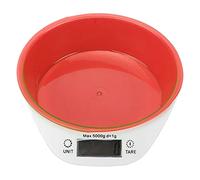 Qukaim Pet Food Scale Bowl Pet Food Scale Bowl, Digital Kitchen Food Weighing Bowl for Cats and Dogs, Accurate Measuring Bowl for Pet Feeding, Red