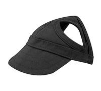 Qukaim Pet Hat Pet Dog Cat Baseball Outdoor Cap, Adjustable Stripe Sunbonnet Hat for Summer Travel and Sports, Black, Size M