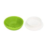 Qukaim Pet Slow Eating Bowl Dog Slow Food Bowl, Soft Silicone Foldable Multi-Purpose Pet Slow Feeding Bowl with Water Bowl for Dog and Cat, Lightweight, Easy to Clean, 28 cm Diameter