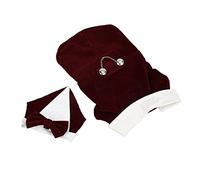 Qukaim Pet Wedding Suit Pet Wedding Suit, Stylish Elegant Dog Formal Tuxedo Suit for Wedding Party, Jujube Red, Size M, Includes Bow Tie, Perfect for Dogs and Cats