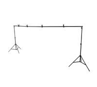 Qukaim Photo Backdrop Stand Kit, 2x Detachable Photo Studio Backdrop Support System for Live Streaming, Adjustable Background Stand, Includes Support Kit