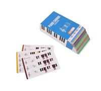 Qukaim Piano Chord Card Set, 120 Pcs Color Coded Chords Chart for Beginners, Copperplate Paper Music Learning Tool, Piano Accories, Finger Chart, Scales