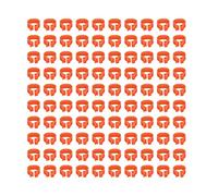 Qukaim Pigeons Foot Ring Pigeons Identification Leg Rings, 100 Pack, 8mm, Poultry Leg Bands, Orange, No Words