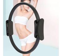 Qukaim Pilates Ring Double Handle Grip Pilates Resistance Ring, Black, Gymnastic Magical Circle for Fitness, Ideal for Home Workouts and Pilates Classes