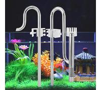 Qukaim Plant Filter Pipe Stainless Steel Aquarium Inflow Outflow Skimmer Filter Pipe, 12/16 mm Oil Film Remover