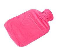 Qukaim Plush Hot Water Bottle Smart Back Straight Posture Corrector, Vibration Massage Hot Water Bottle, Plush Cover, 2L PVC Soft Hot Water Bag for Neck and Shoulder, Pink Hunchback Prevention