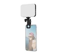 Qukaim Pocket LED Video Light, Magnetic Dimmable Fill Light 2500K-9000K for Video Conference, Built-in Battery, Clip & Cold Shoe Adapter for DSLR, Tablet, Mobile Phone