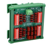 Qukaim Polypropylene Film Capacitor 4 Digit Decade Programmable Capacitor Board, Polypropylene Film Capacitor, DC100V AC70V, DIN Rail Mount, DNC2B04