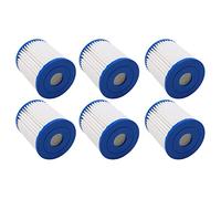 Qukaim Pool Filter Cartridge Water Pump Filter Cartridge Replacement, 6PCS Polyester Filter Elements Set for Swimming Pool, Compatible with Various Pool Filter Systems
