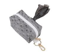 Qukaim Poop Bag Dispenser Zipper Poop Bag Holder, Practical Dog Waste Bag Dispenser for Pets, Premium Gray, Convenient Outdoor Use, Includes Zipper Closure
