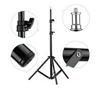 Qukaim Portable Foldable LED Light Tent Photo Shooting Box, 40 x 40 x 40cm, Adjustable Brightn, USB Powered, Includes 6 Color Backdrops, Light Stand 190cm, Aluminum Alloy