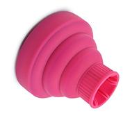 Qukaim Portable Hair Dryer Diffuser Silicone Hair Dryer Diffuser, Travel Portable Folding Blow Dryer Diffuser Attachment, Rose Red, Compact Design for Curly Hair Styling