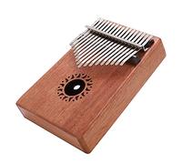 Qukaim Portable Mahogany Wood Thumb Piano, 17 Keys Mbira Kalimba Musical Instrument, Finger Piano for Beginners and Musicians, Compact Design, Easy to Play