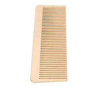 Qukaim Portable Metal Comb Mini Wide Teeth Hair Comb, Portable Zinc Alloy Beard Comb for Home Salon, Golden Styling Comb, Lightweight Design, 10 cm Long