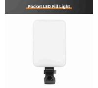 Qukaim Portable Video Conference Fill Light, 2500K-6500K Brightn Adjustable, Clip-On LED Video Light with Clip and Cold Shoe Adapter, Ideal for Laptops and Smartphones