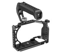 Qukaim Poyinco Camera Cage, Top Handle Kit Video Cage with Cold Shoe Mount, 1/4 Inch & 3/8 Inch Threads, Aluminum Alloy for A6500/A6400/A6300/A6100/A6000