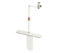 Qukaim Projector Stand, 24-40 cm Adjustable Angle Projector Mount Holder, 1/4 in Thread for Sofa or Bedside Use, White, Compatible with Most Projectors