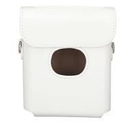 Qukaim PU Leather Carrying Case, Vintage Anti-Scratch Camera Bag with Shoulder Strap for Fuji Film Link Square Smartphone Printer, White, Storage and Protection Solution